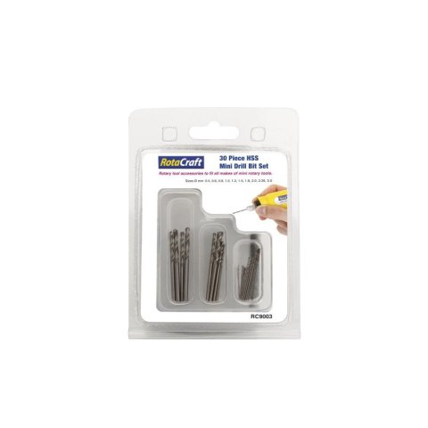 Rotacraft RC9003 30 pc HSS Mini Drill Bit Set