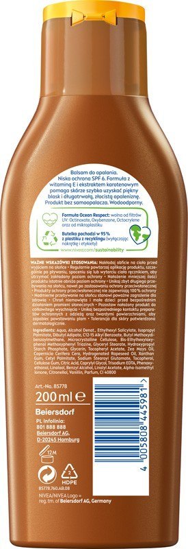 NIVEA SUN Balsam SPF 6 karotenowy 200ml&