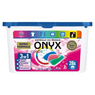ONYX Kapsułki do prania 28 prań 3w1 Kolor