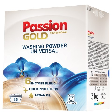 PASSION GOLD Proszek d/prania 3kg Uniwers 60 prań PASSION GOLD Proszek d/prania 3kg Uniwers 60 prań