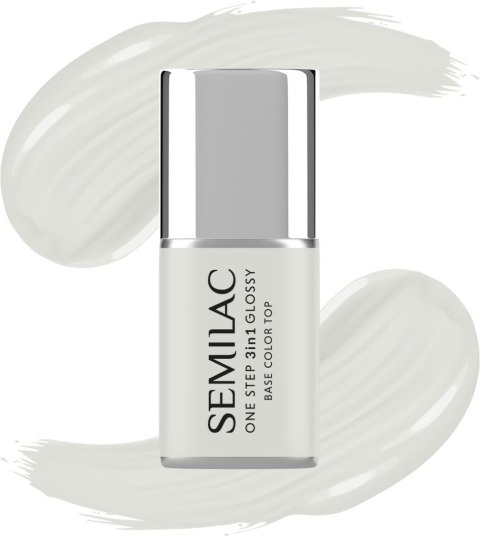 SEMILAC One Step Glossy 3in1 Lakier hybrydowy do paznokci S110 The White 7 ml SEMILAC One Step Glossy 3in1 Lakier hybrydowy do paznokci S110 The White 7 ml