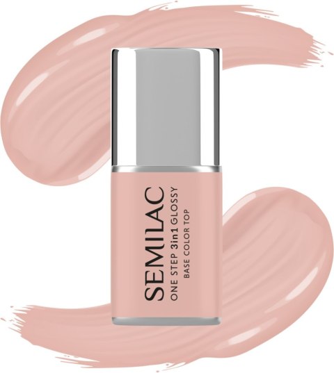 SEMILAC One Step Glossy 3in1 Lakier hybrydowy do paznokci S450 Light Peach 7 ml SEMILAC One Step Glossy 3in1 Lakier hybrydowy do paznokci S450 Light Peach 7 ml