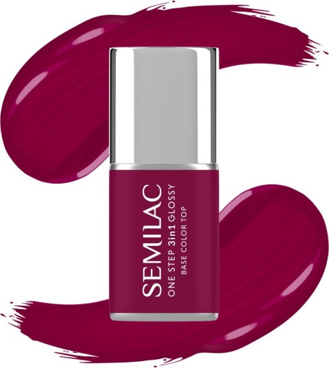 SEMILAC One Step Glossy 3in1 Lakier hybrydowy do paznokci S775 Plum Wine 7 ml SEMILAC One Step Glossy 3in1 Lakier hybrydowy do paznokci S775 Plum Wine 7 ml