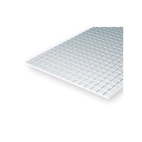 Evergreen 4507 1,00 mm Polystyrene Sheet Square Tiles 12,70 x 12,70 mm (15 x 30 cm)