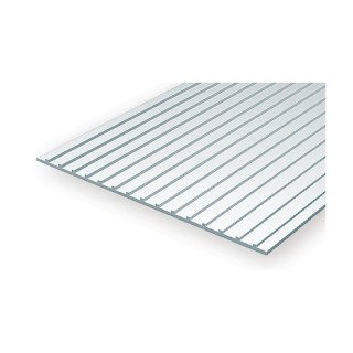Evergreen 4524 1,00 mm Polystyrene Sheet Seam Roofing 12,70 mm (15 x 30 cm)