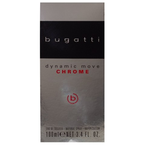 BUGATTI Dynamic Move Chrome Woda toaletowa dla mężczyzn 100 ml BUGATTI Dynamic Move Chrome Woda toaletowa dla mężczyzn 100 ml