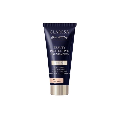 CLARESA Beauty Protective Foundation Nawilżający podkład z filtrem SPF 50 1W Light Warm 30 ml CLARESA Beauty Protective Foundation Nawilżający podkład z filtrem SPF 50 1W Light Warm 30 ml