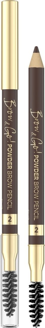 EVELINE Brow & Go Pudrowa Kredka do brwi nr 02 EVELINE Brow & Go Pudrowa Kredka do brwi nr 02