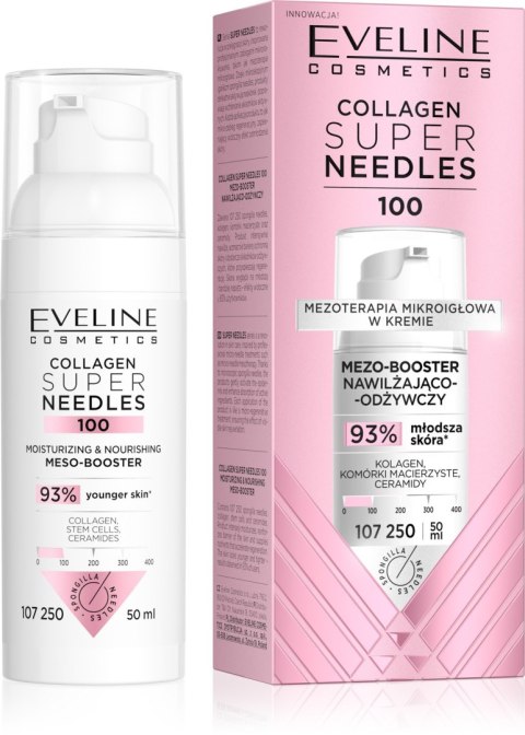 EVELINE Collagen Super Needles 100 Mezo-booster nawilżająco odżywczy 50 ml EVELINE Collagen Super Needles 100 Mezo-booster nawilżająco odżywczy 50 ml