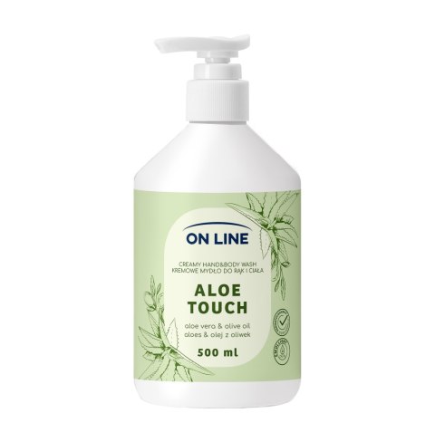 ON LINE Kremowe mydło do rąk i ciała Aloes&Olej z oliwek 500 ml ON LINE Kremowe mydło do rąk i ciała Aloes&Olej z oliwek 500 ml