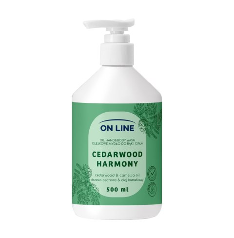 ON LINE Olejkowe mydło do rąk i ciała Drzewo cydrowe& Olej kameliowy 500 ml ON LINE Olejkowe mydło do rąk i ciała Drzewo cydrowe& Olej kameliowy 500 ml