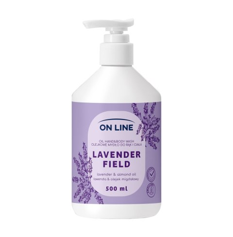 ON LINE Olejkowe mydło do rąk i ciała Lawenda&Olejek migdałowy 500 ml ON LINE Olejkowe mydło do rąk i ciała Lawenda&Olejek migdałowy 500 ml