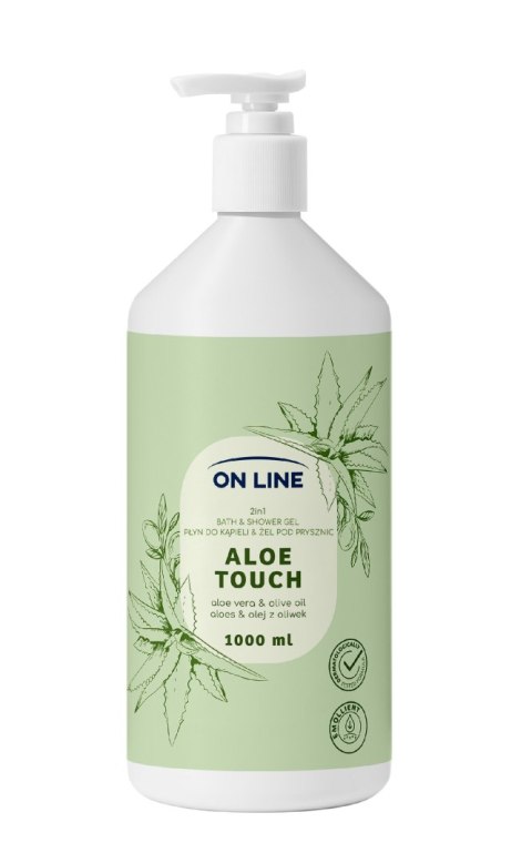 ON LINE Płyn do kąpieli i żel pod prysznic 2w1 Aloe Touch 1000 ml ON LINE Płyn do kąpieli i żel pod prysznic 2w1 Aloe Touch 1000 ml