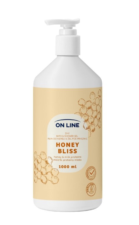 ON LINE Płyn do kąpieli i żel pod prysznic 2w1 Honey Bliss 1000 ml ON LINE Płyn do kąpieli i żel pod prysznic 2w1 Honey Bliss 1000 ml