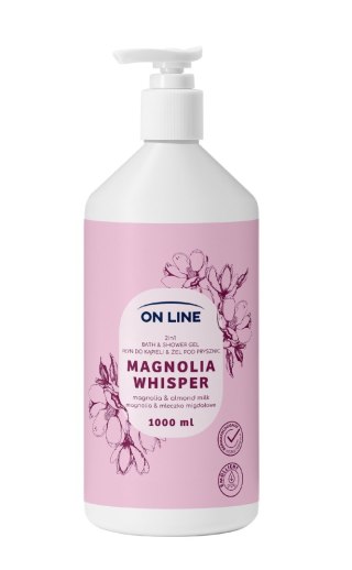 ON LINE Płyn do kąpieli i żel pod prysznic 2w1 Magnolia Whisper 1000 ml