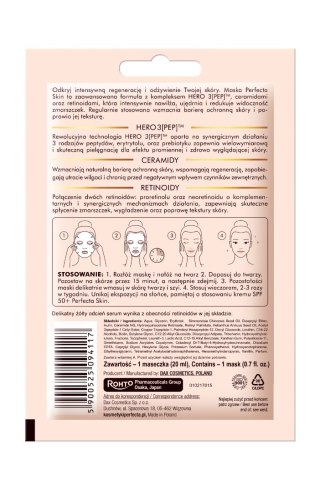 PERFECTA Skin MK Odmładzająca maska - serum na tkaninie przeciwzmarszczkowa 20 ml