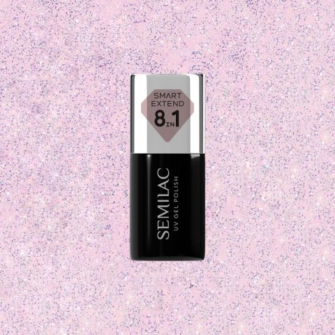 SEMILAC Smart Extend Lakier hybrydowy Glitter Delicate Pink nr. 806 7 ml SEMILAC Smart Extend Lakier hybrydowy Glitter Delicate Pink nr. 806 7 ml