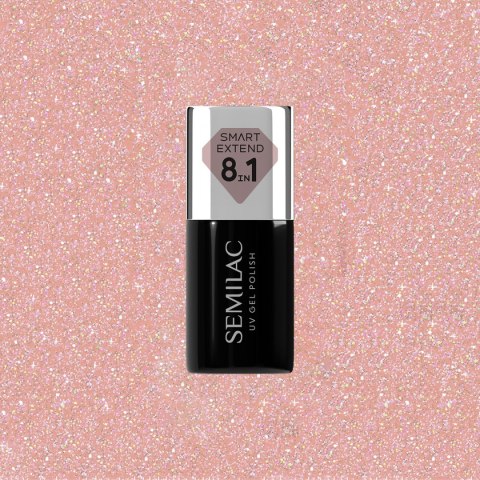 SEMILAC Smart Extend Lakier hybrydowy Glitter Soft Beige nr. 804 7 ml SEMILAC Smart Extend Lakier hybrydowy Glitter Soft Beige nr. 804 7 ml