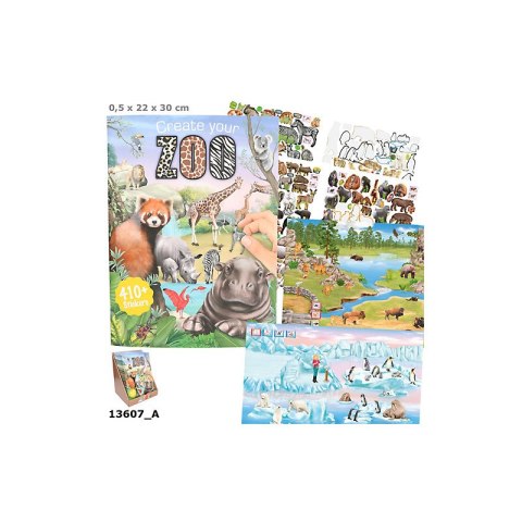 Top Model 13607 Zestaw kreatywny z naklejkami ZOO Ilość sztuk w opakowaniu 18