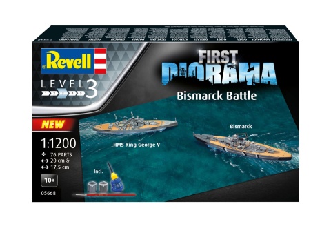 Revell 05668 First Diorama Set - Bismarck Battle 1/1200