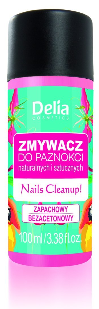 DELIA Zmywacz do paznokci sztucznych i naturalnych zapachowy, bezacetonowy 100 ml DELIA Zmywacz do paznokci sztucznych i naturalnych zapachowy, bezacetonowy 100 ml
