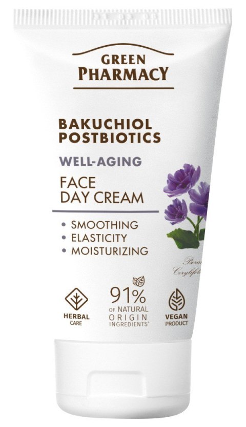 GREEN PHARMACY Bakuchiol + Postbiotyki Przeciwstarzeniowy Krem na dzień 50 ml GREEN PHARMACY Bakuchiol + Postbiotyki Przeciwstarzeniowy Krem na dzień 50 ml