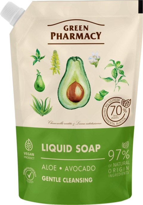 GREEN PHARMACY Mydło w płynie Aloes + Awokado 460 ml - zapas GREEN PHARMACY Mydło w płynie Aloes + Awokado 460 ml - zapas