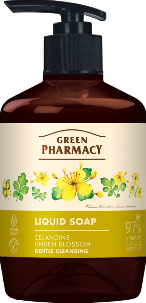 GREEN PHARMACY Mydło w płynie Jaskółcze ziele + Lipa 460 ml GREEN PHARMACY Mydło w płynie Jaskółcze ziele + Lipa 460 ml