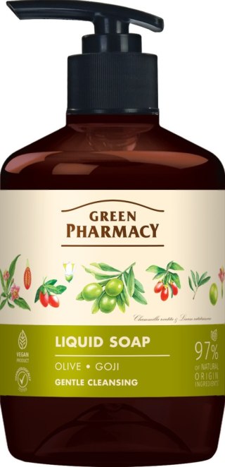 GREEN PHARMACY Mydło w płynie Oliwa + Jagody goji 460 ml