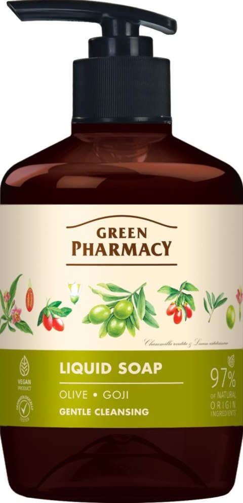 GREEN PHARMACY Mydło w płynie Oliwa + Jagody goji 460 ml GREEN PHARMACY Mydło w płynie Oliwa + Jagody goji 460 ml