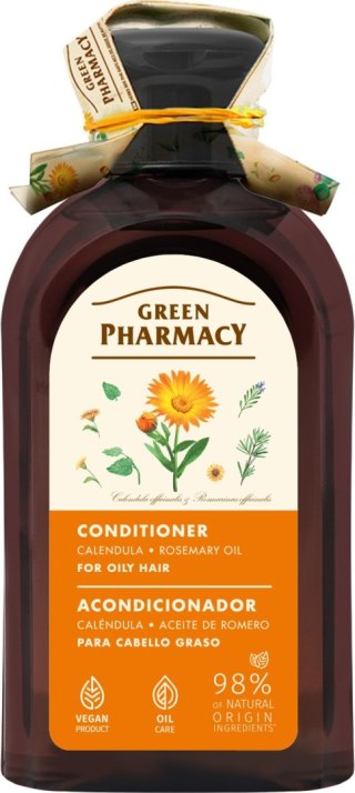 GREEN PHARMACY Odżywka do włosów przetłuszczających się Nagietek i Olej rozmarynowy 300 ml