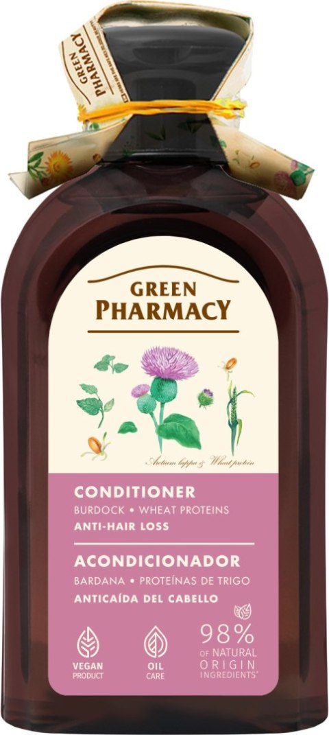 GREEN PHARMACY Odżywka przeciw wypadaniu włosów Łopian i Białka pszenicy 300 ml GREEN PHARMACY Odżywka przeciw wypadaniu włosów Łopian i Białka pszenicy 300 ml
