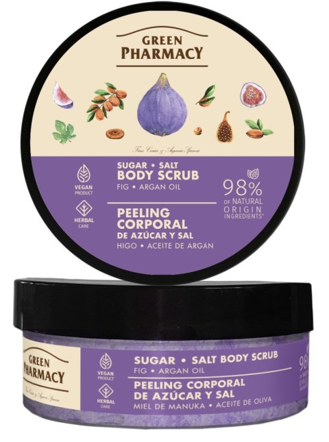 GREEN PHARMACY Peeling cukrowo-solny do ciała Figi i Olej arganowy 200 ml GREEN PHARMACY Peeling cukrowo-solny do ciała Figi i Olej arganowy 200 ml