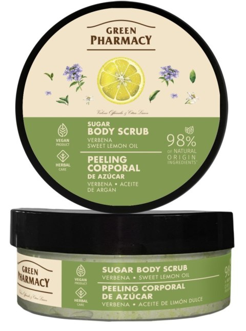 GREEN PHARMACY Peeling cukrowo-solny do ciała Werbena + Słodki olejek 200 ml GREEN PHARMACY Peeling cukrowo-solny do ciała Werbena + Słodki olejek 200 ml