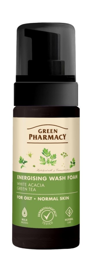 GREEN PHARMACY Pianka energetyczna do mycia skóry tłustej i normalnej 150 ml