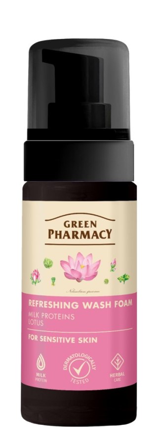 GREEN PHARMACY Pianka odświeżająca do mycia skóry wrażliwej 150 ml
