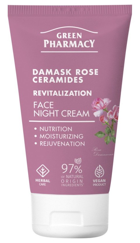 GREEN PHARMACY Róża Damasceńska + Ceramidy Rewitalizujący Krem na noc 50 ml GREEN PHARMACY Róża Damasceńska + Ceramidy Rewitalizujący Krem na noc 50 ml