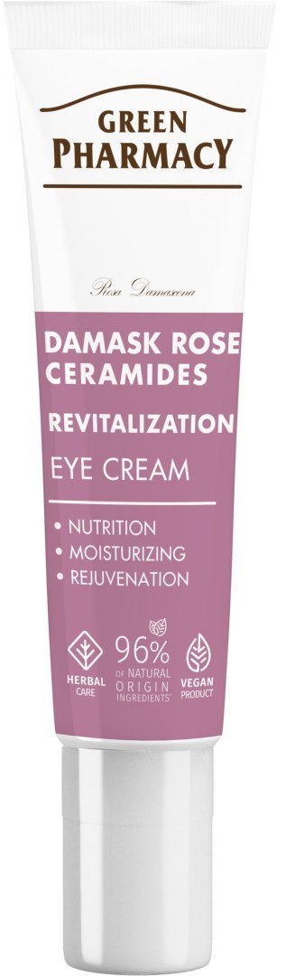GREEN PHARMACY Róża Damasceńska + Ceramidy Rewitalizujący Krem pod oczy 15 ml