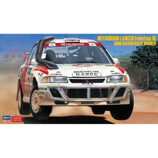 Hasegawa 20742 Mitsubishi Lancer Evolution III 1996 Safari Rally Winner