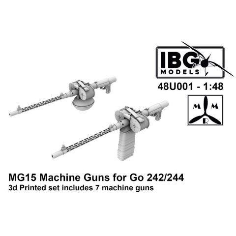 IBG 48U001 MG15 Machine Guns for Gotha Go-242/244 1/48