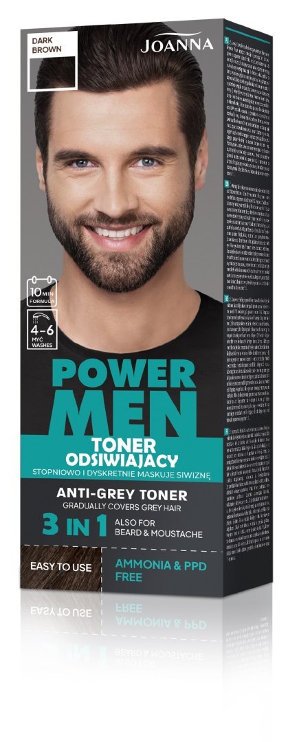JOANNA Power Men Toner odsiwiający 02 Dark brown 80 g JOANNA Power Men Toner odsiwiający 02 Dark brown 80 g