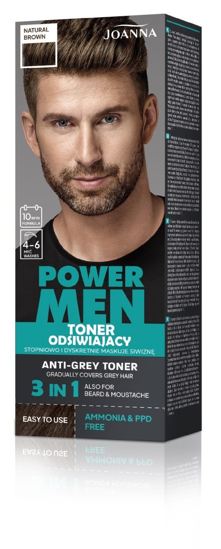 JOANNA Power Men Toner odsiwiający 04 Natural brown 80 g JOANNA Power Men Toner odsiwiający 04 Natural brown 80 g