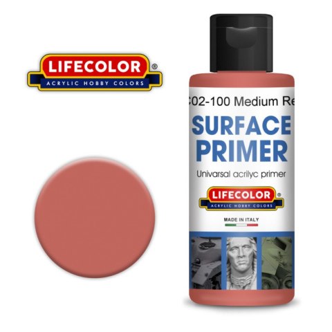Lifecolor Primers LIFBC02-100 Medium Red 100 ml