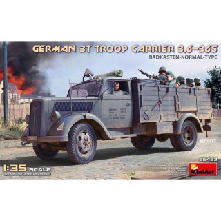 Mini Art 35453 German 3T Troop Carrier 3,6-36S Radkasten-Normal-Type