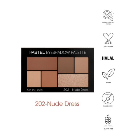 PASTEL Eyeshadow Palette Cienie do powiek So In Love nr 202 - Nude Dress 1op. PASTEL Eyeshadow Palette Cienie do powiek So In Love nr 202 - Nude Dress 1op.
