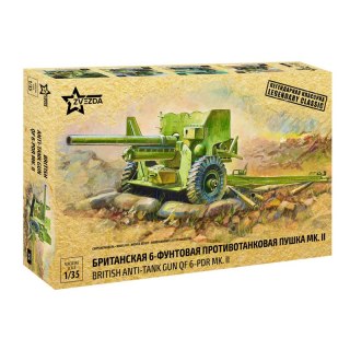 Zvezda 3518 British Anti Tank Gun QF 6-PDR Mk.II 1/35