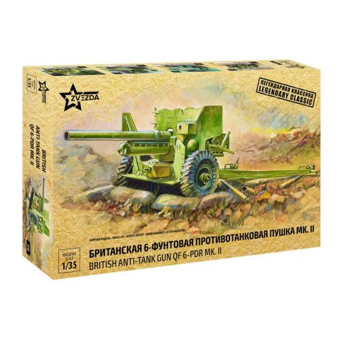 Zvezda 3518 British Anti Tank Gun QF 6-PDR Mk.II 1/35