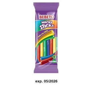 Bebeto 180g Wacky Sticks żelki kable (24)[D]