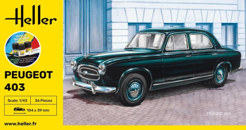 Heller 56161 Starter Set - Peugeot 403 1/43 Heller 56161 Starter Set - Peugeot 403 1/43