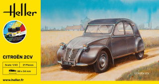 Heller 56175 Starter Set - Citroen 2 CV 1/43